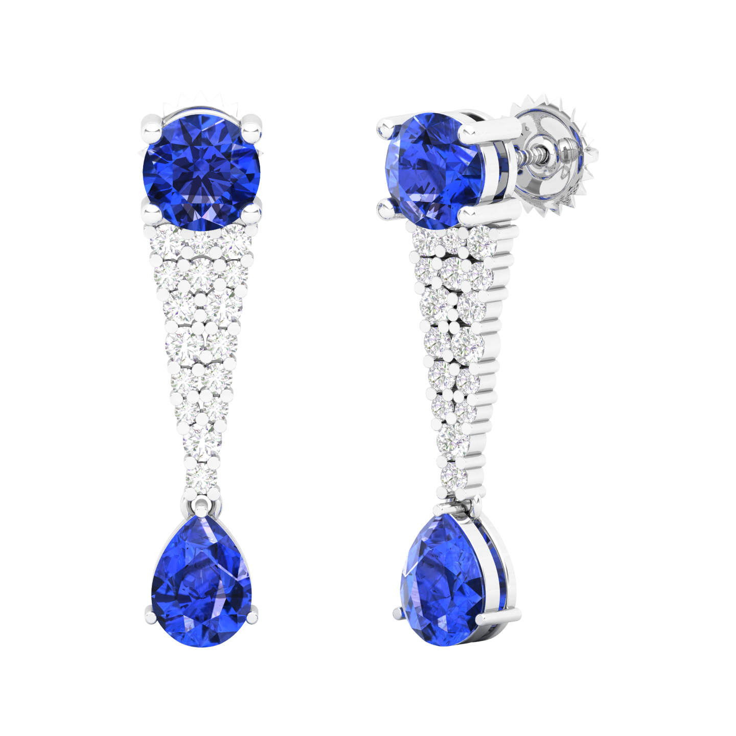Maurya Royal Ruby Drop Earrings with Diamonds