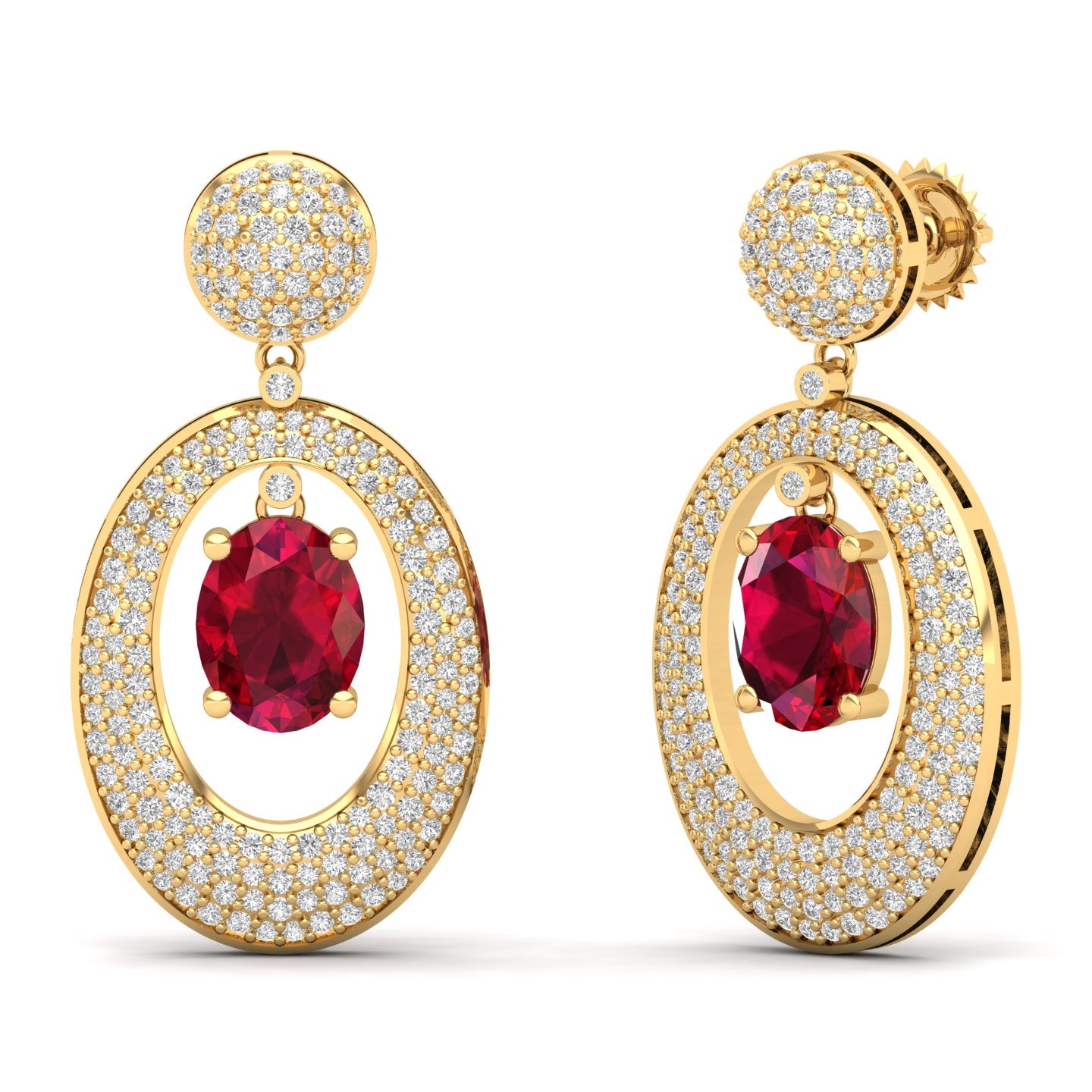 Maurya Tanzanite Apsis Dangle Earrings with Diamonds