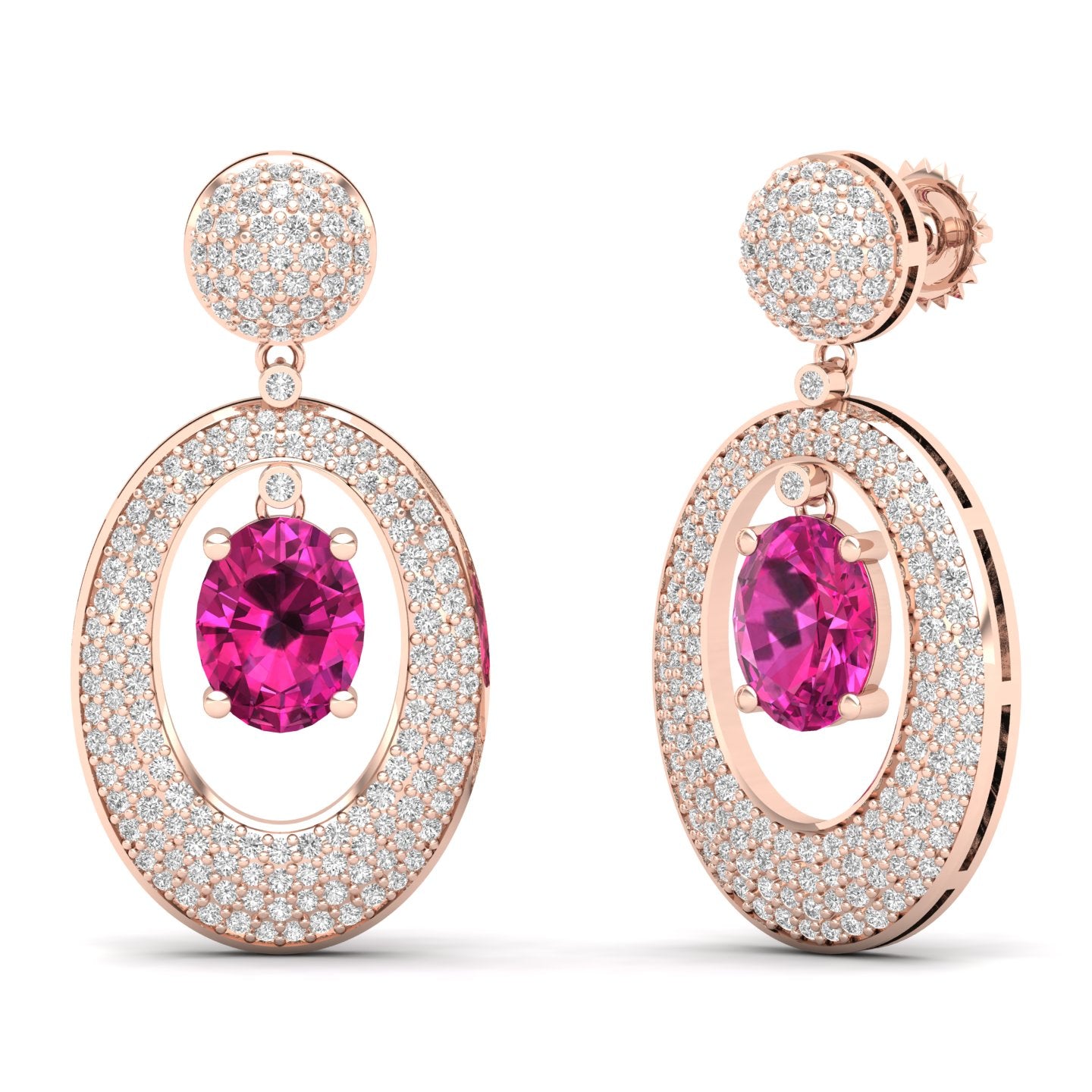 Maurya Tanzanite Apsis Dangle Earrings with Diamonds