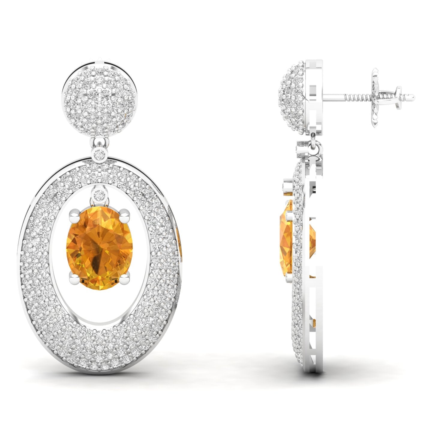 Maurya Tanzanite Apsis Dangle Earrings with Diamonds