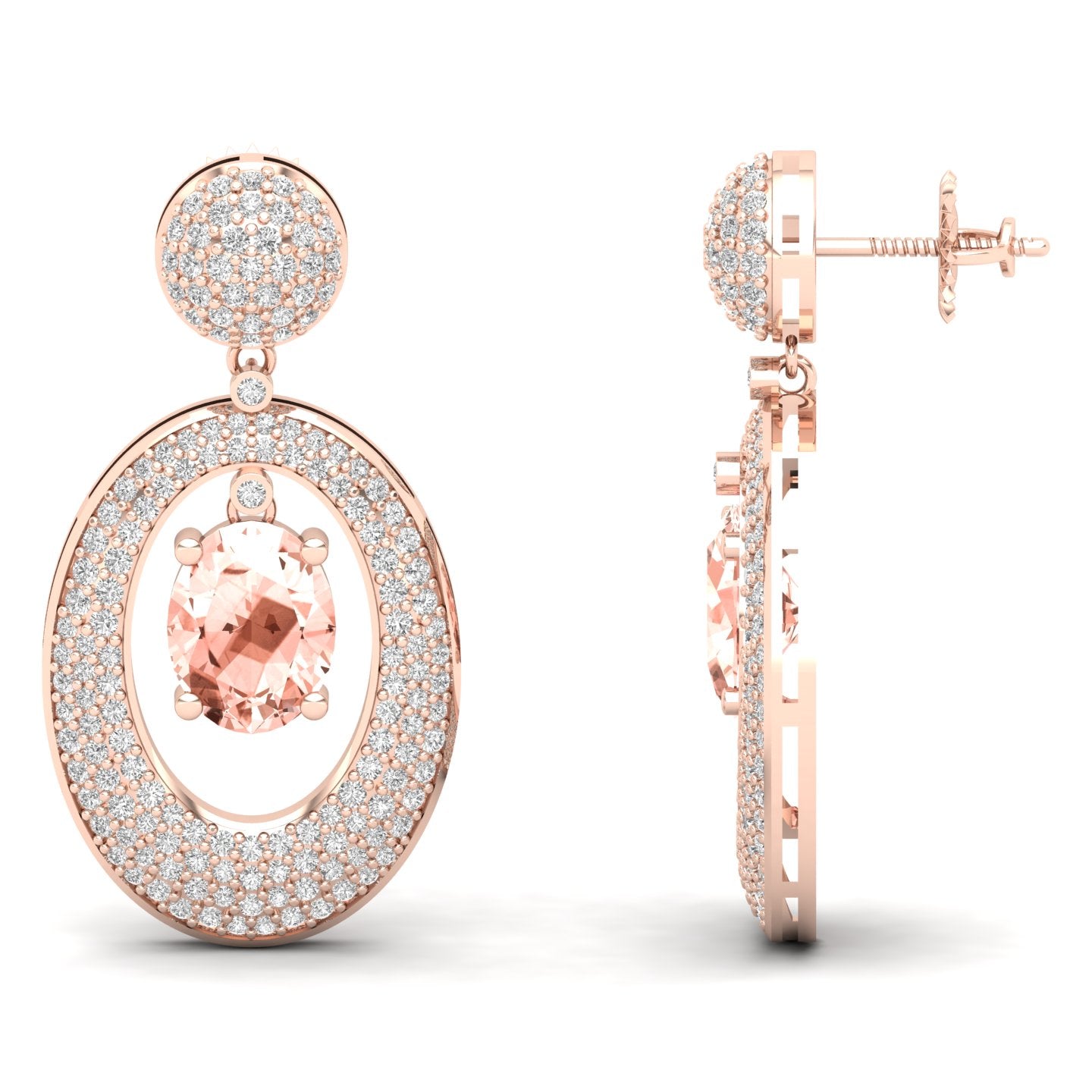 Maurya Tanzanite Apsis Dangle Earrings with Diamonds