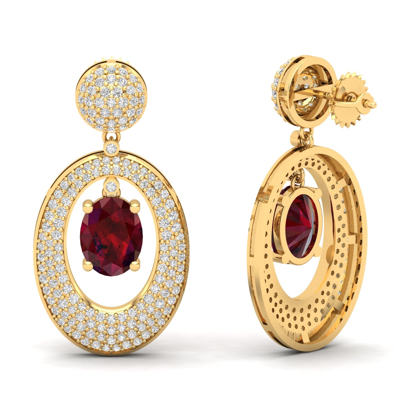 Maurya Tanzanite Apsis Dangle Earrings with Diamonds