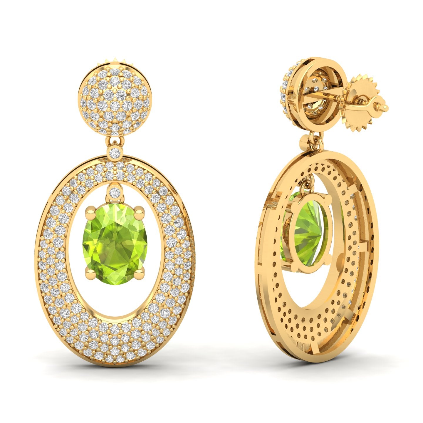 Maurya Tanzanite Apsis Dangle Earrings with Diamonds