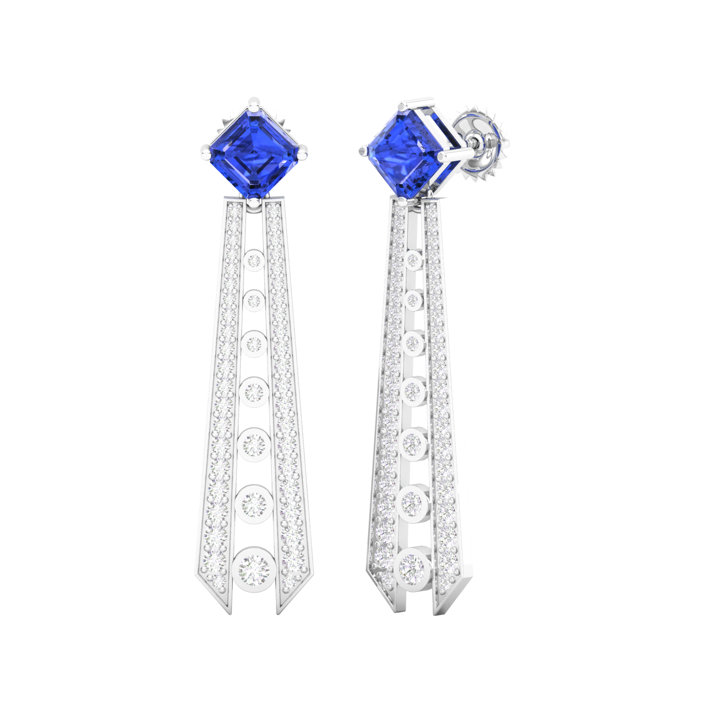 Maurya Amethyst Ginga Fashion Earrings with Diamonds