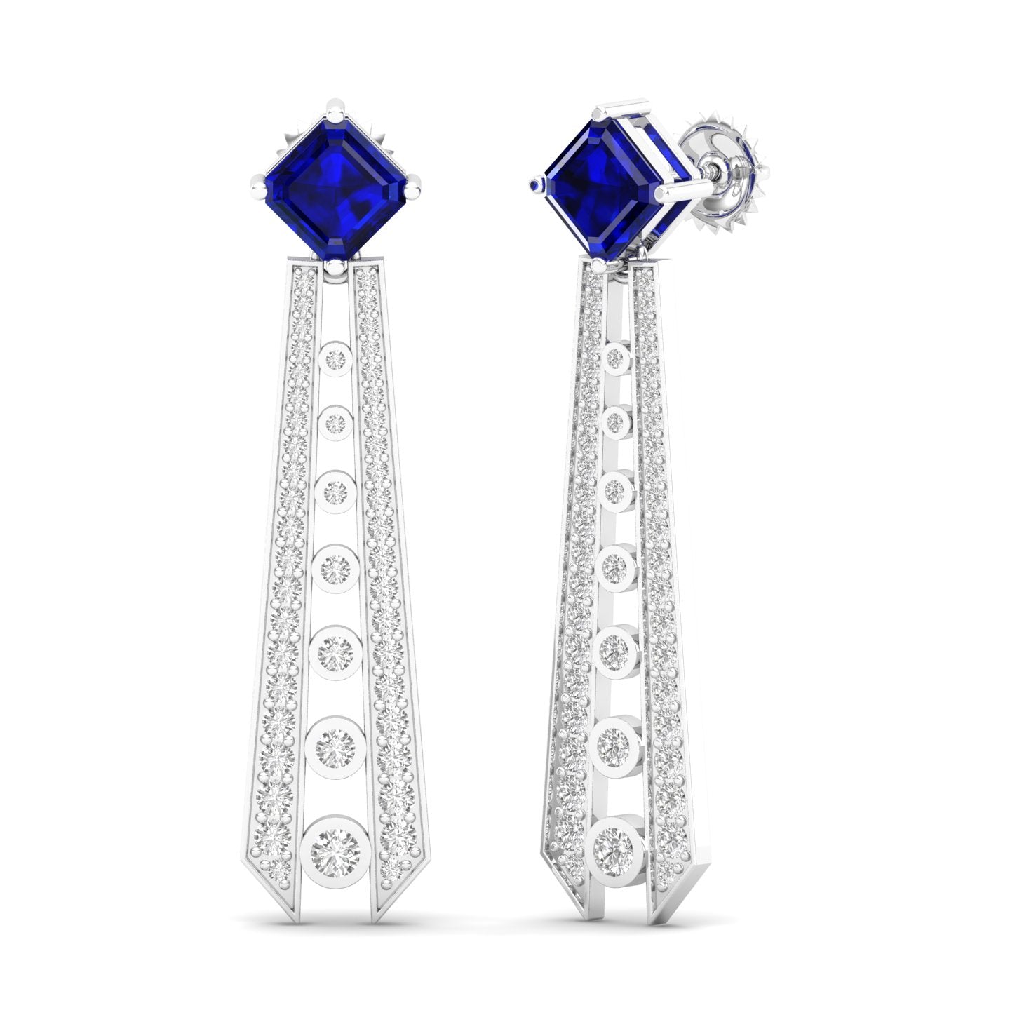 Maurya Amethyst Ginga Fashion Earrings with Diamonds