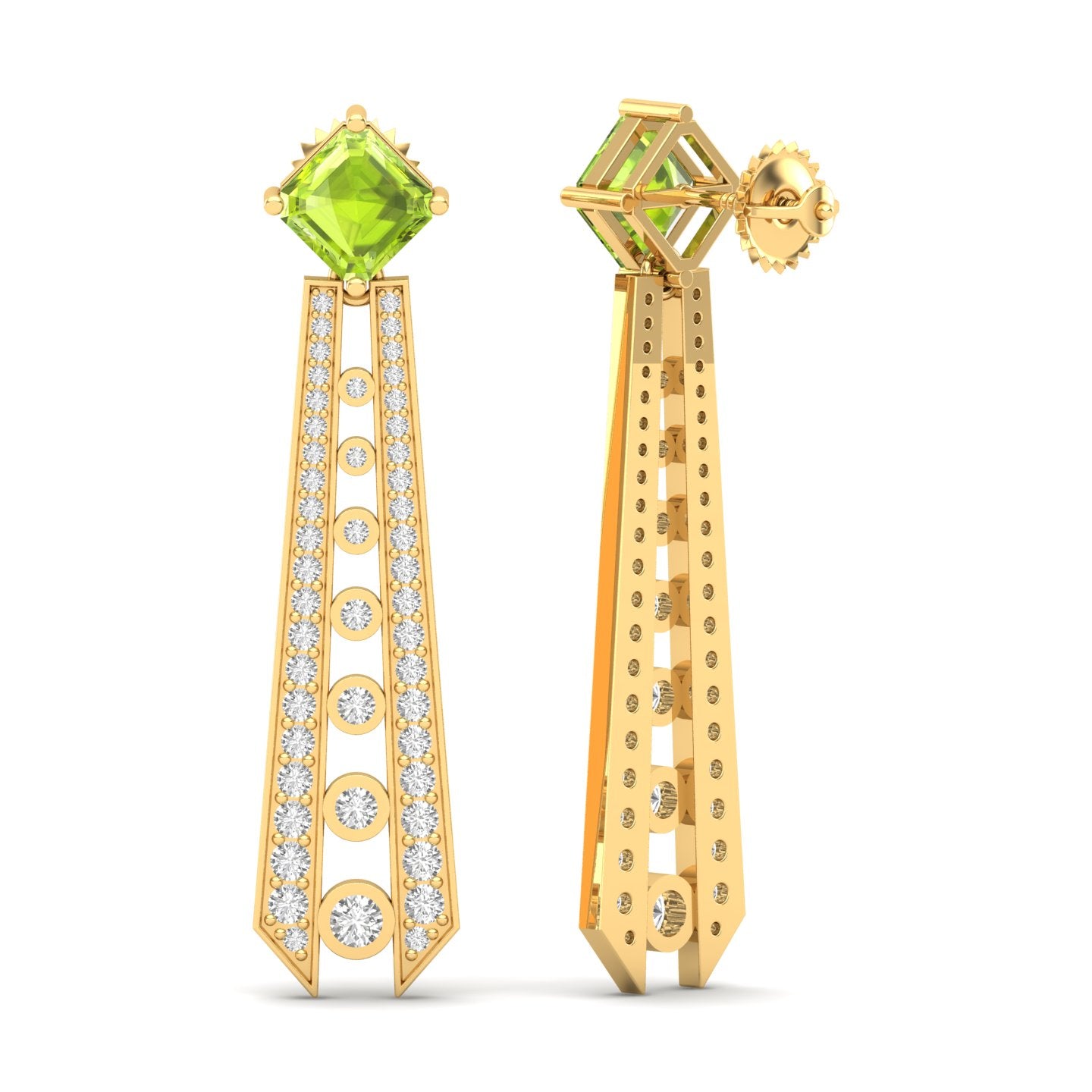 Maurya Amethyst Ginga Fashion Earrings with Diamonds