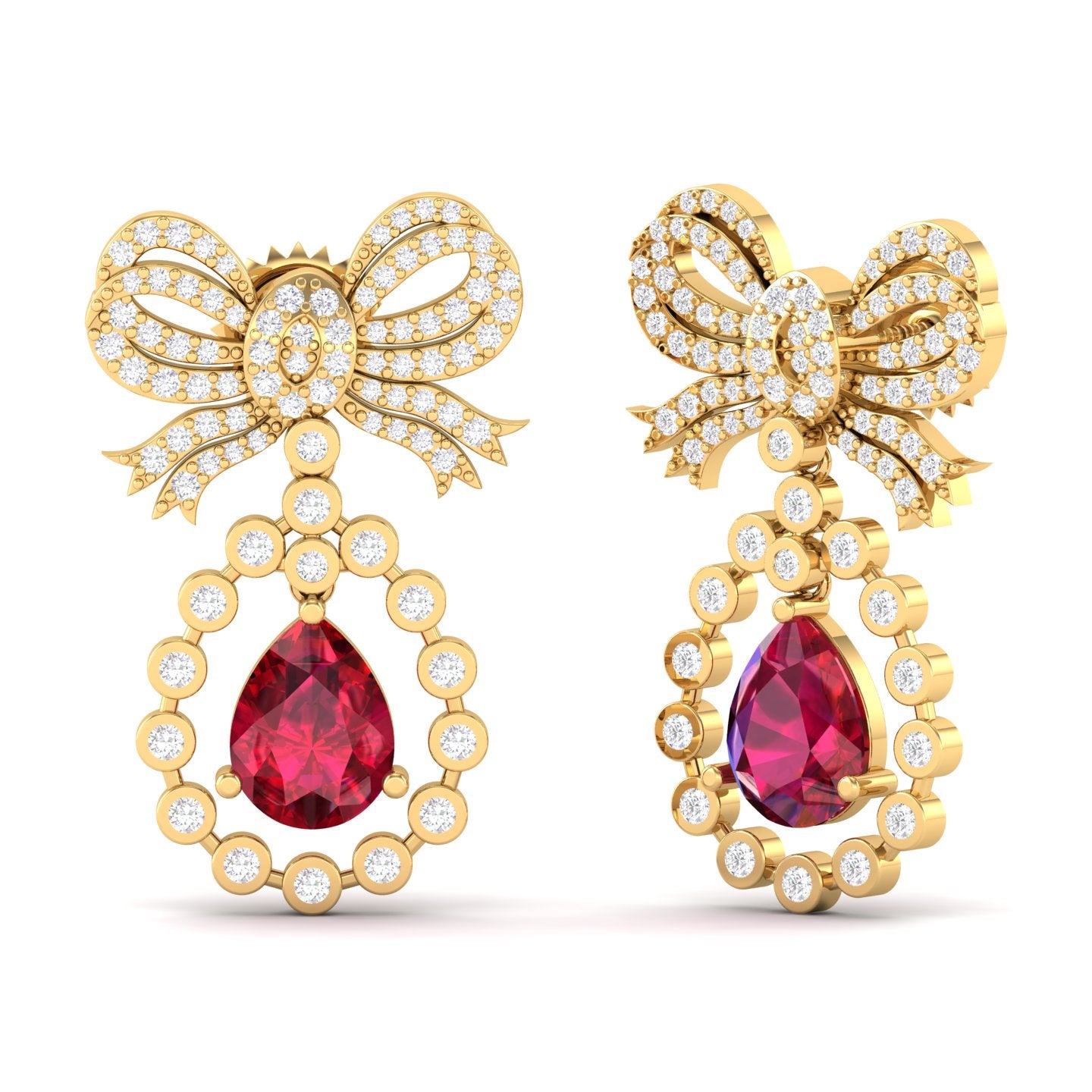 Maurya Spangle Emerald Drop Earrings with Diamonds