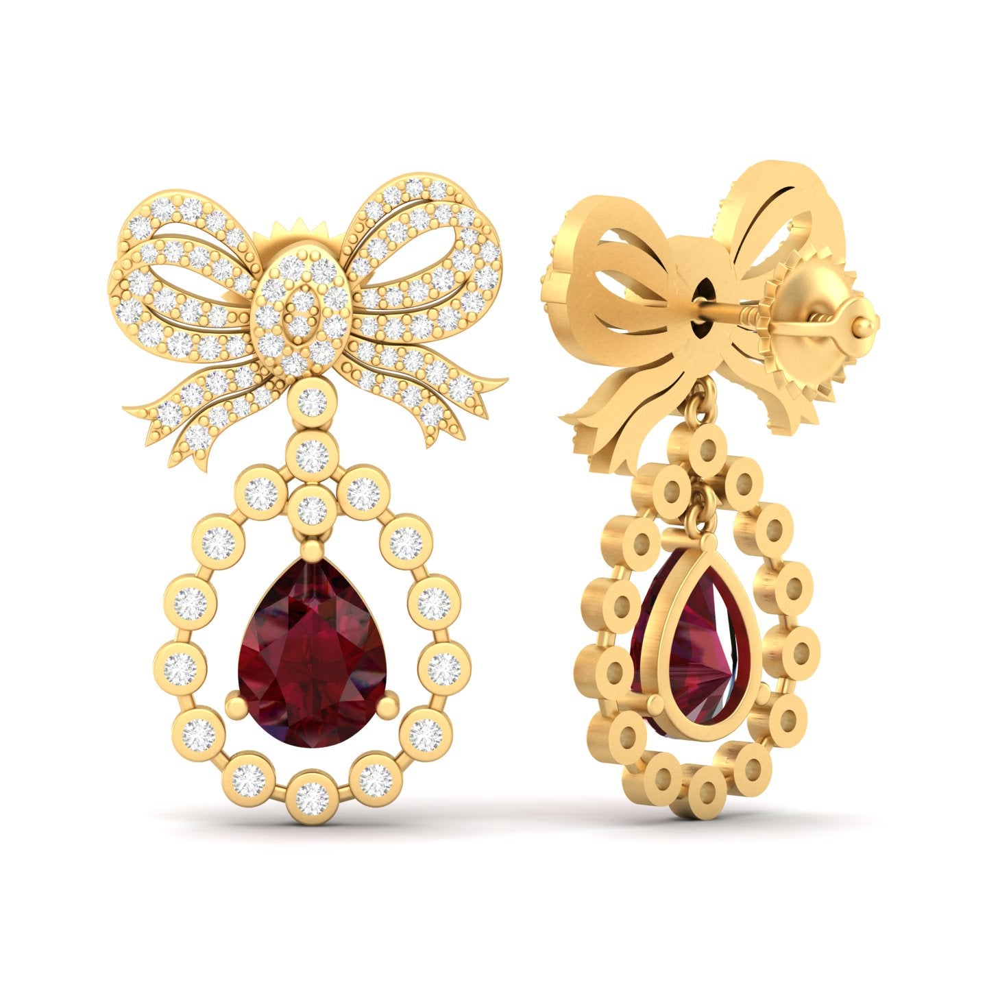 Maurya Spangle Emerald Drop Earrings with Diamonds