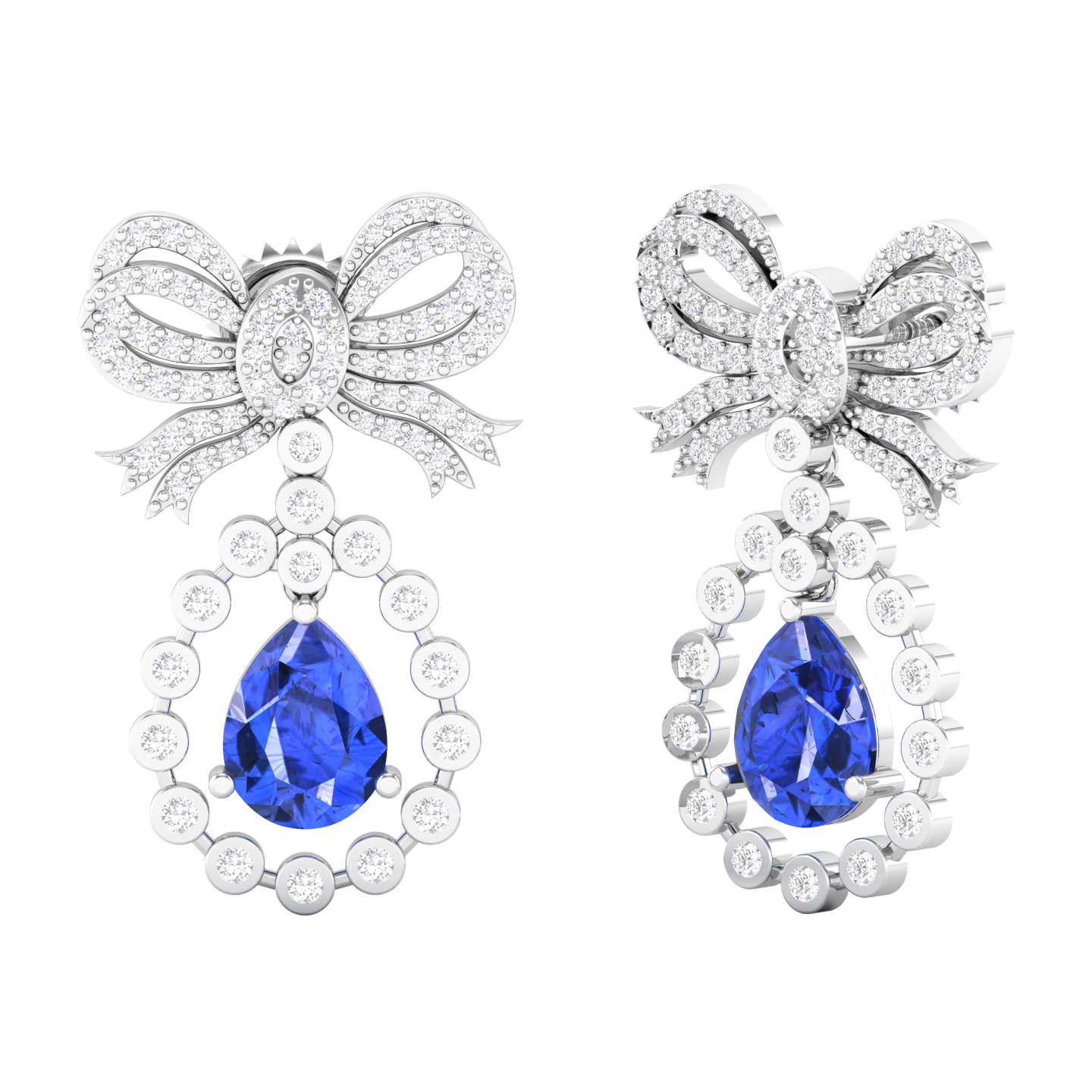 Maurya Spangle Emerald Drop Earrings with Diamonds