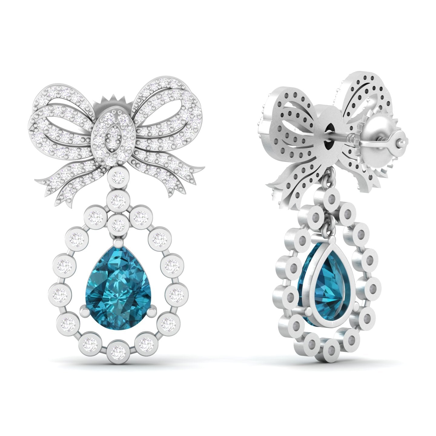 Maurya Spangle Emerald Drop Earrings with Diamonds