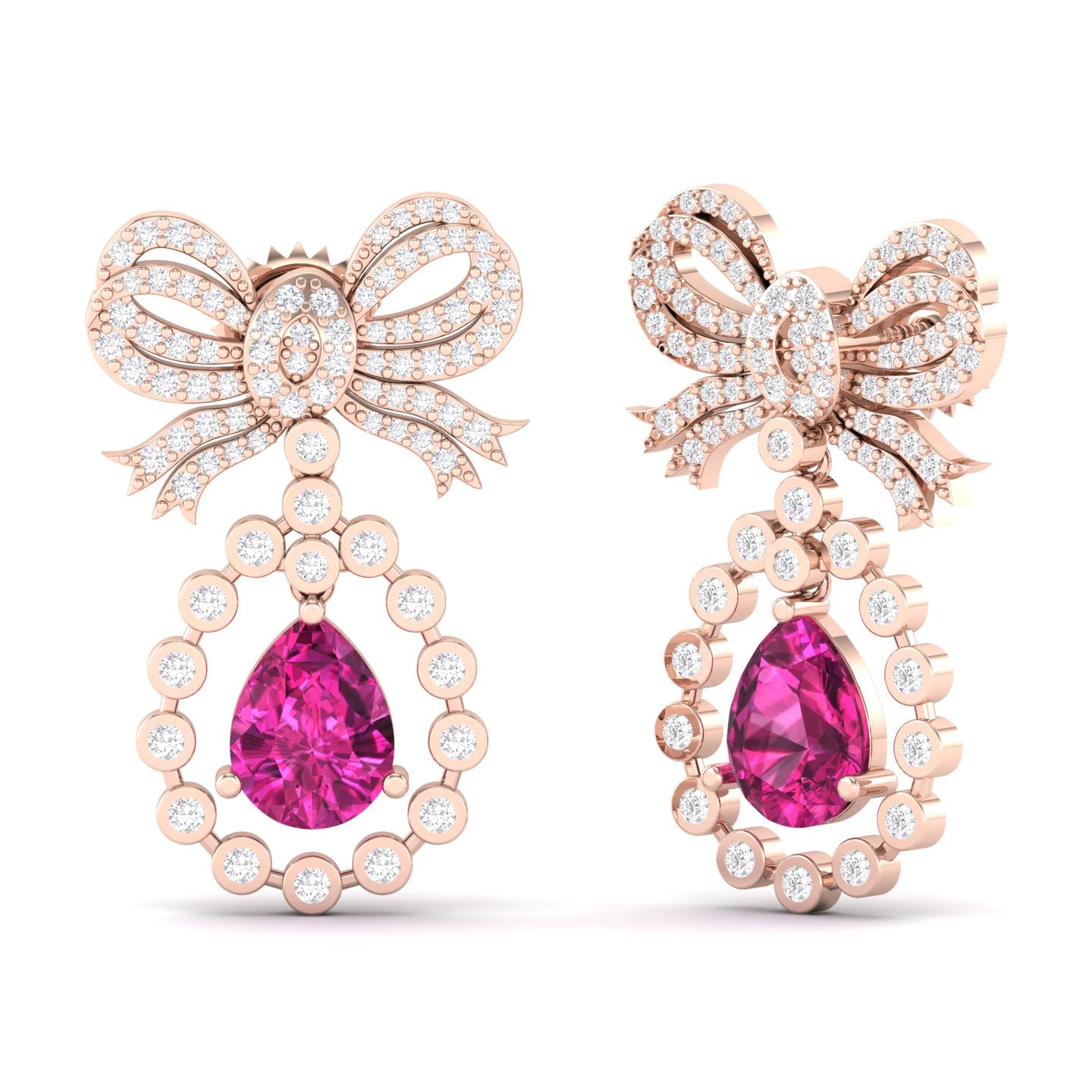Maurya Spangle Emerald Drop Earrings with Diamonds
