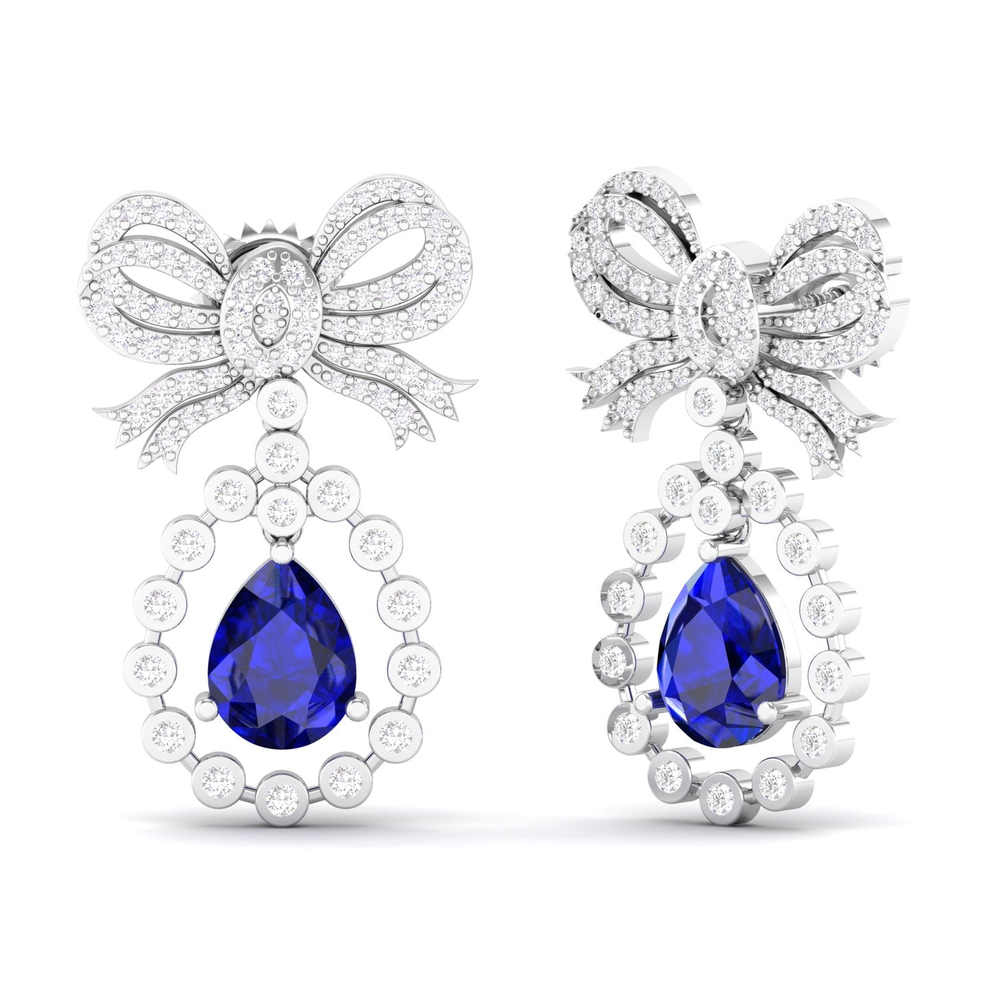 Maurya Spangle Emerald Drop Earrings with Diamonds