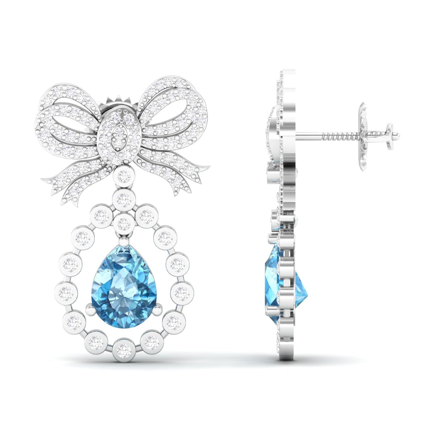Maurya Spangle Emerald Drop Earrings with Diamonds