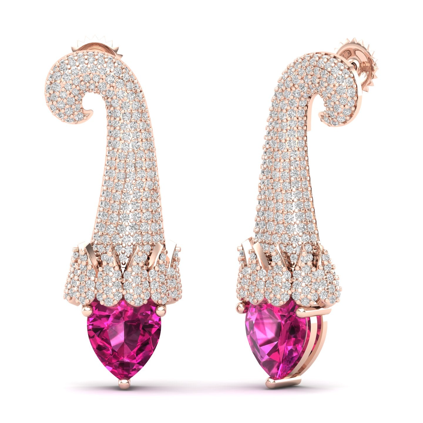 Maurya Kalangi Topaz Drop Earrings with Diamonds