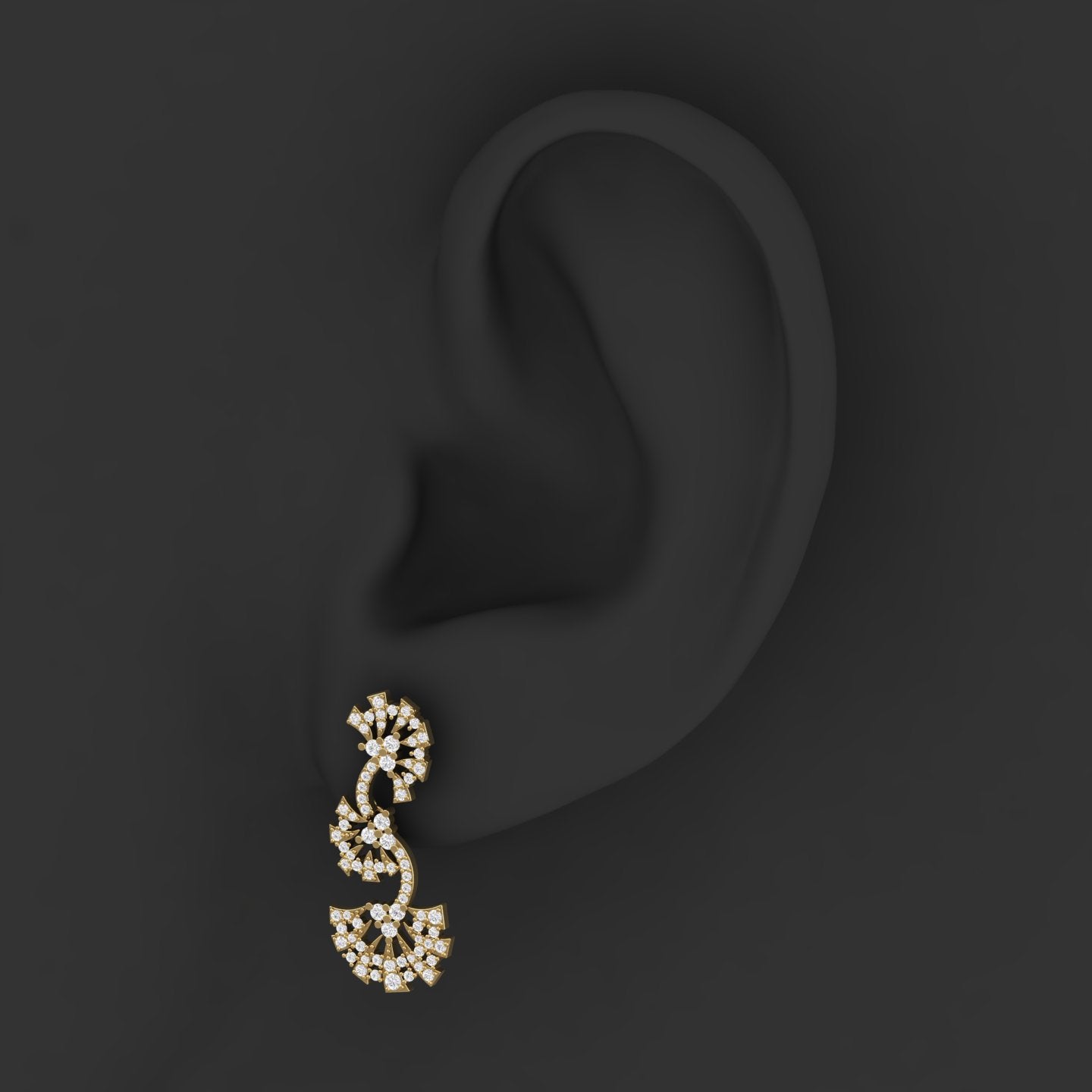 Maurya Tender Push Back Earrings with Diamonds