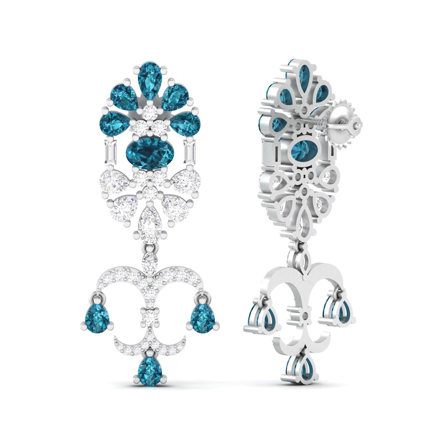 Maurya Uptown Emerald Drop Earrings with Diamonds