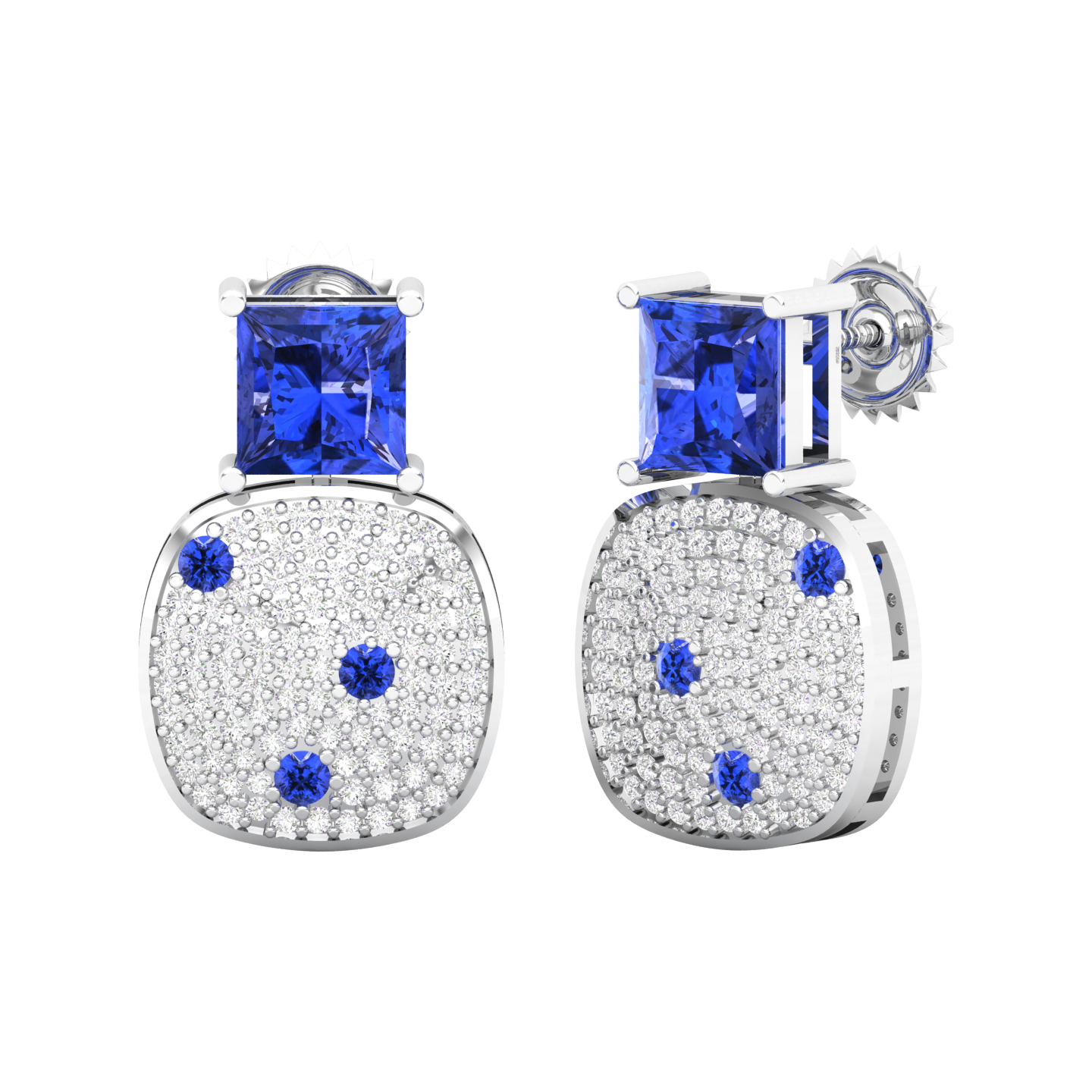 Maurya Squash Emerald Push Back Earrings