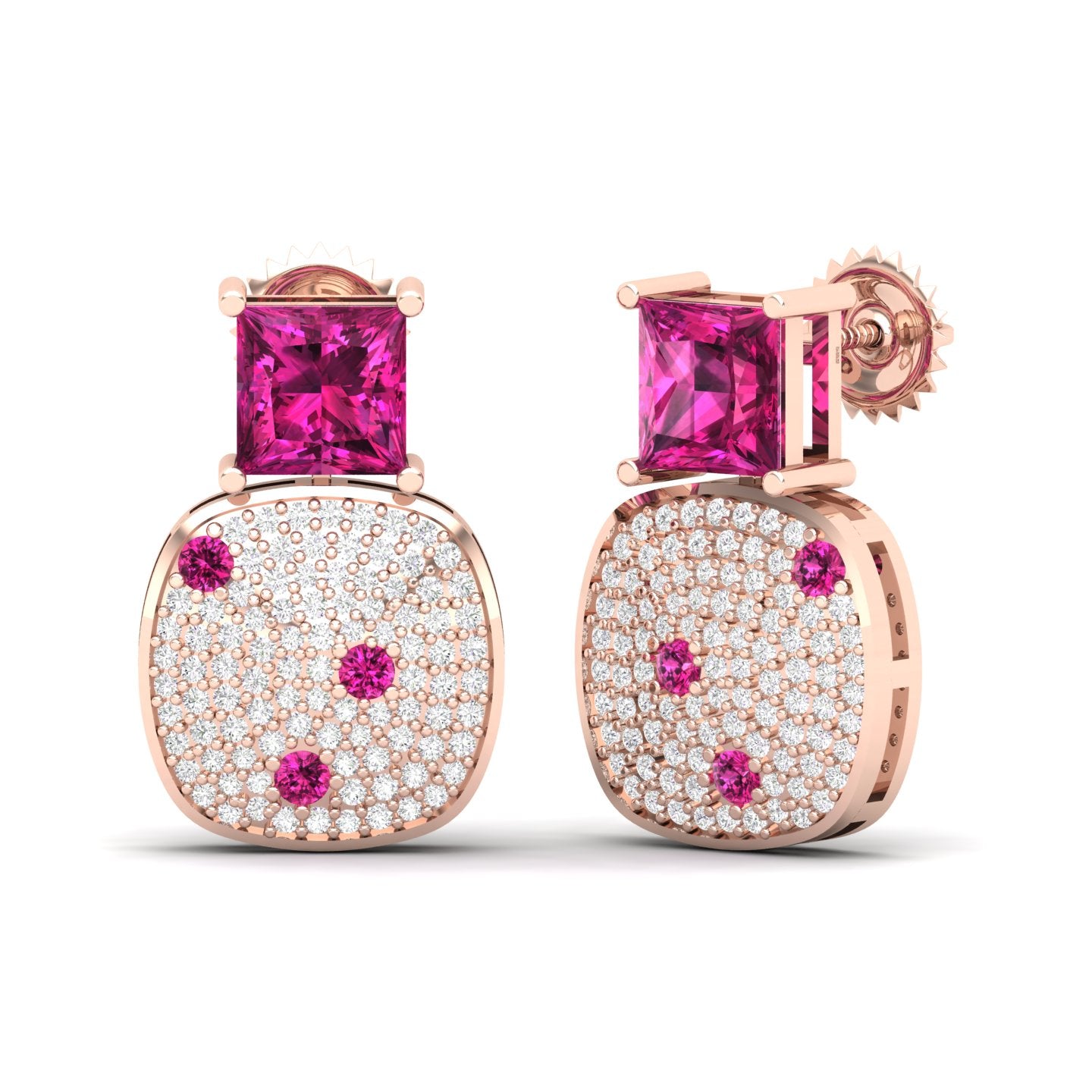 Maurya Squash Emerald Push Back Earrings