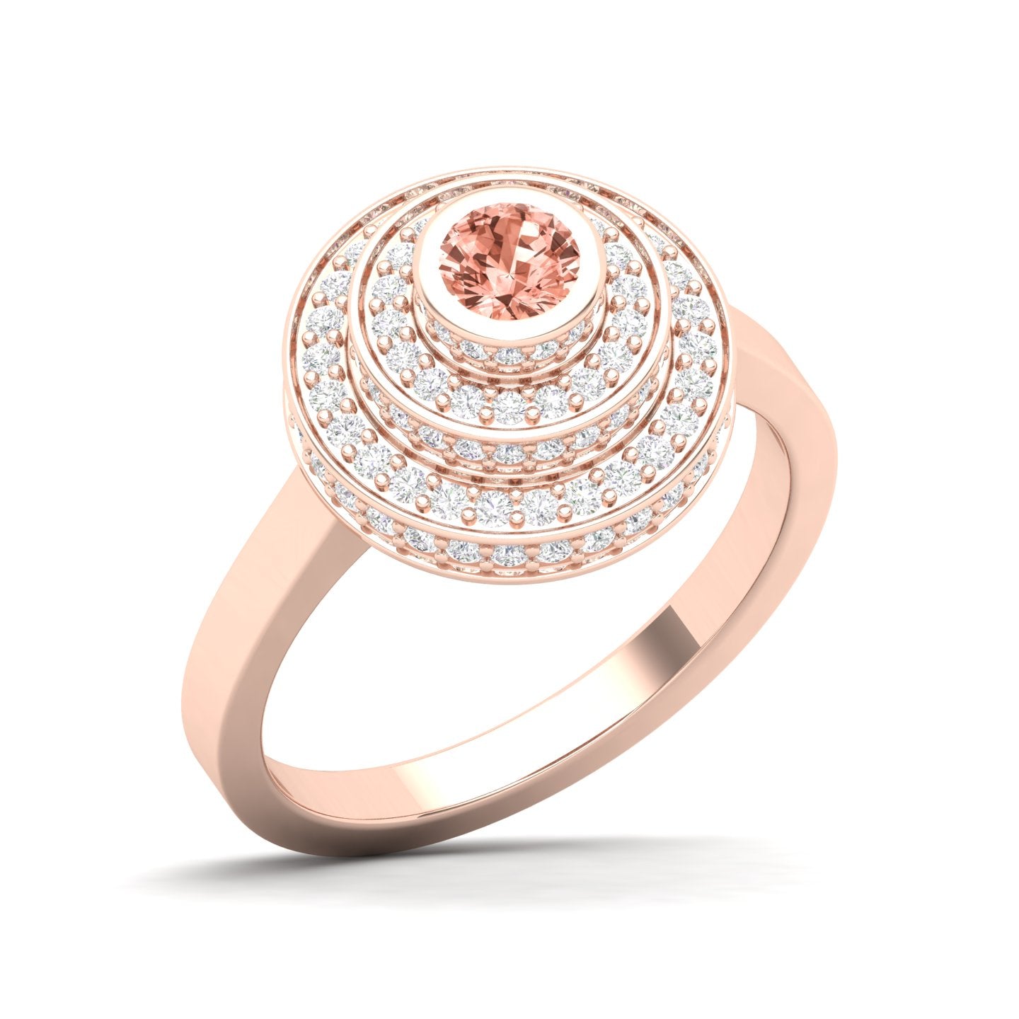 Maurya Sierra Blue Sapphire Cocktail Ring with Pave-Set Diamonds