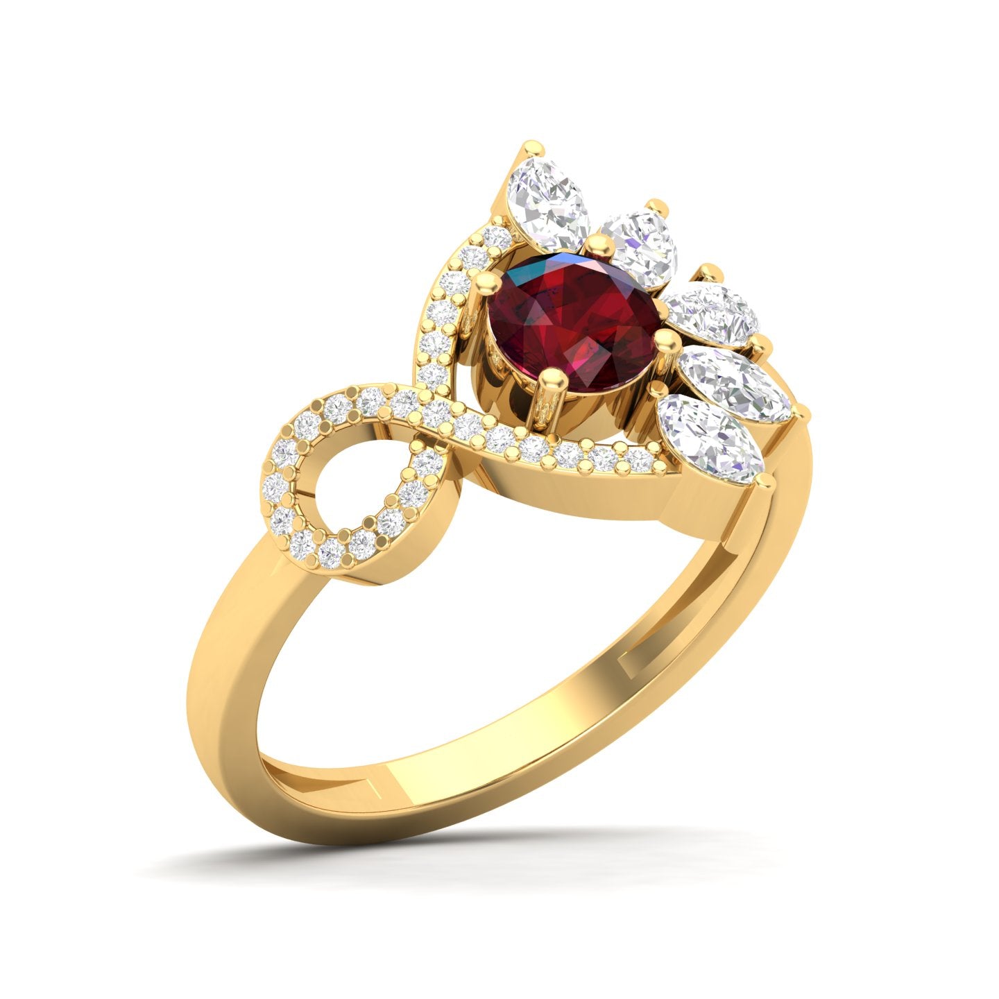 Maurya Solitaire Blue Sapphire Infinity Era Engagement Ring