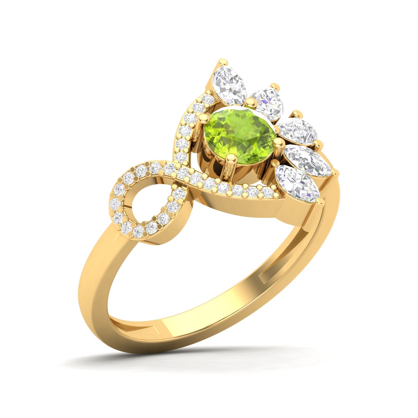 Maurya Solitaire Blue Sapphire Infinity Era Engagement Ring