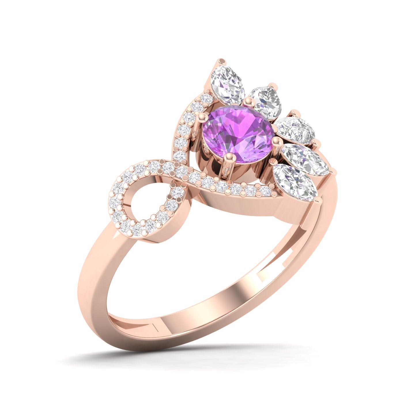 Maurya Solitaire Blue Sapphire Infinity Era Engagement Ring