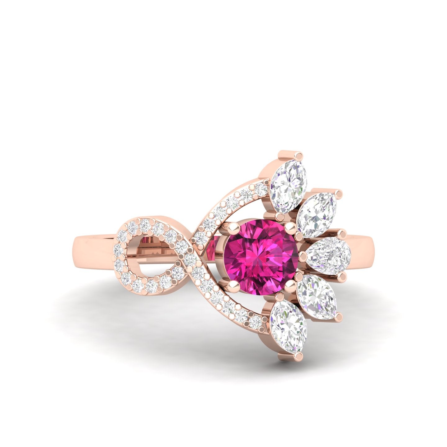 Maurya Solitaire Blue Sapphire Infinity Era Engagement Ring