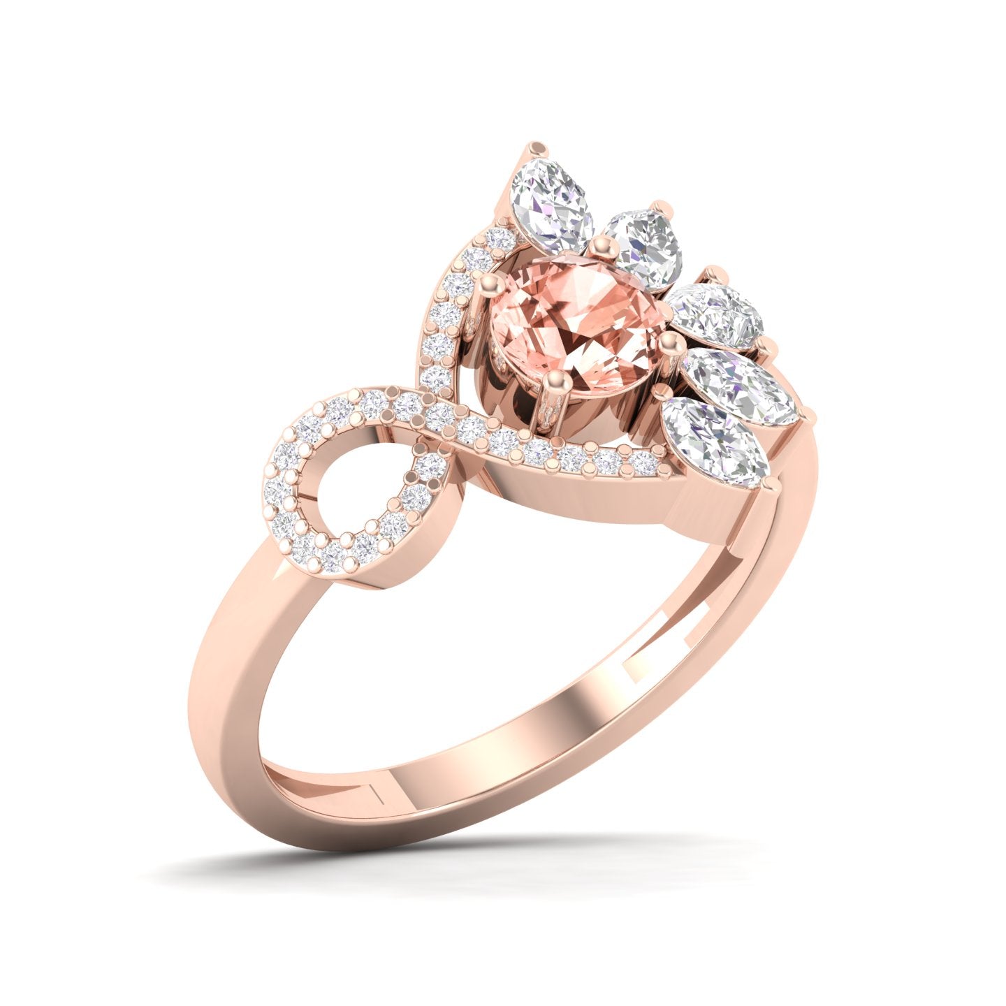 Maurya Solitaire Blue Sapphire Infinity Era Engagement Ring