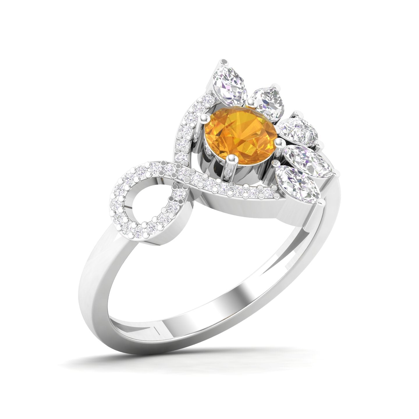 Maurya Solitaire Blue Sapphire Infinity Era Engagement Ring