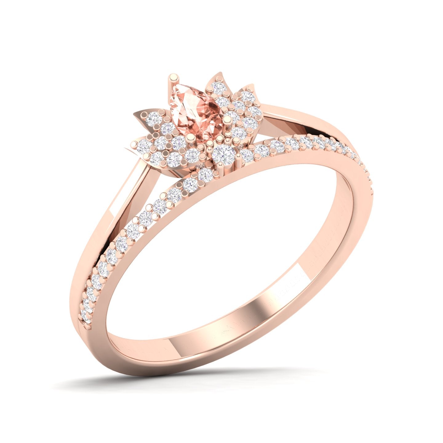 Maurya Ruby Loto Promise Ring with Accent Diamonds