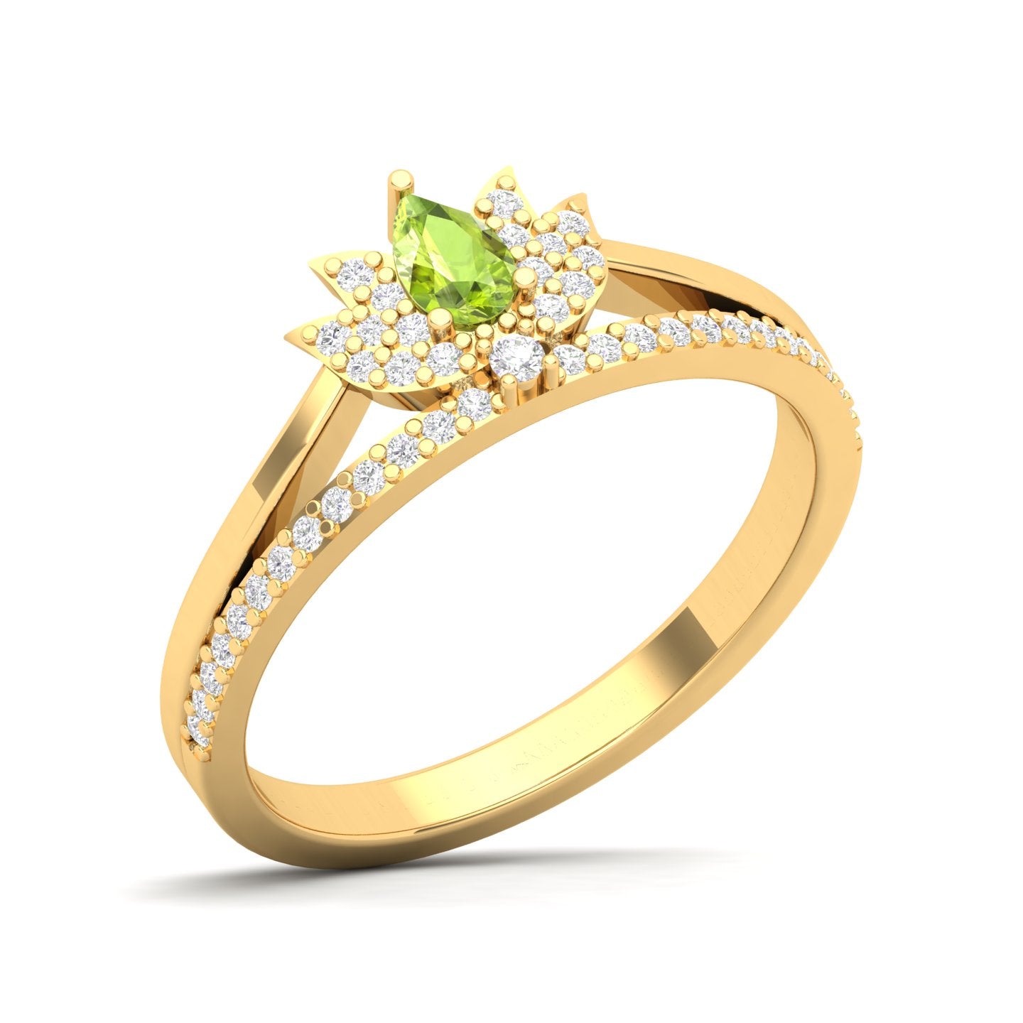 Maurya Ruby Loto Promise Ring with Accent Diamonds