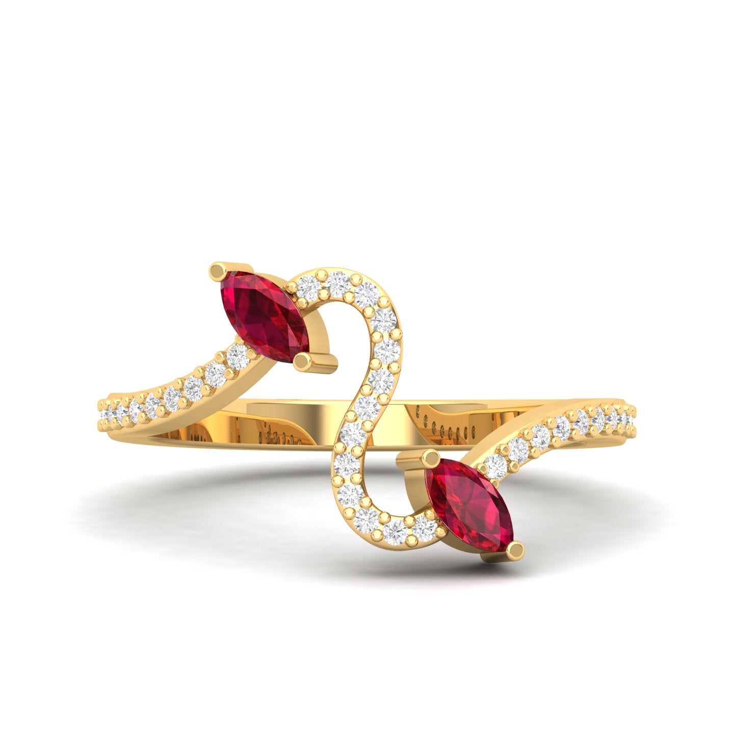 Maurya Pave-Set Diamond and Peridot Twisted Purl Ring