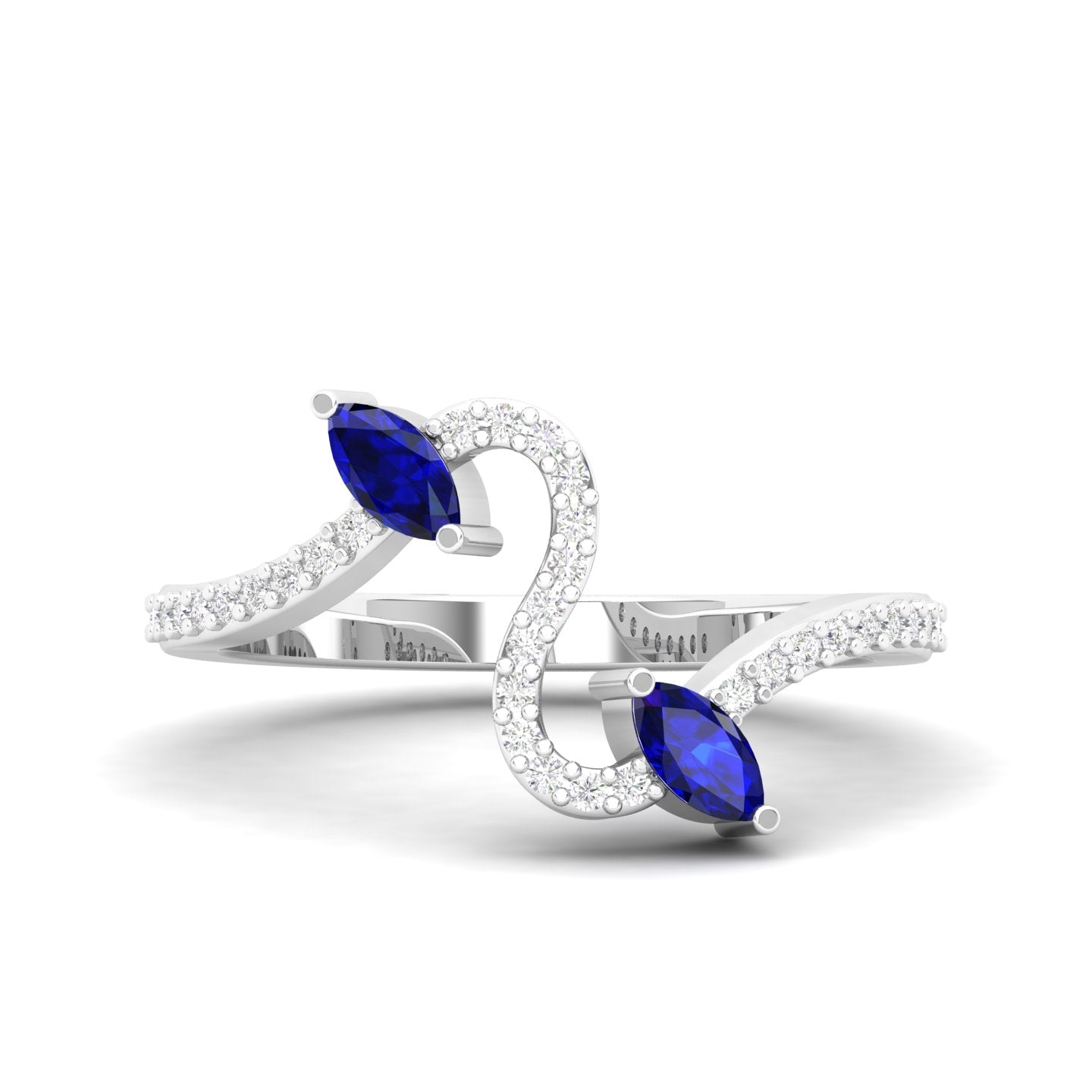 Maurya Pave-Set Diamond and Peridot Twisted Purl Ring