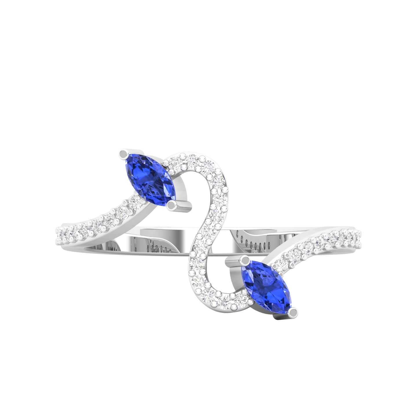 Maurya Pave-Set Diamond and Peridot Twisted Purl Ring
