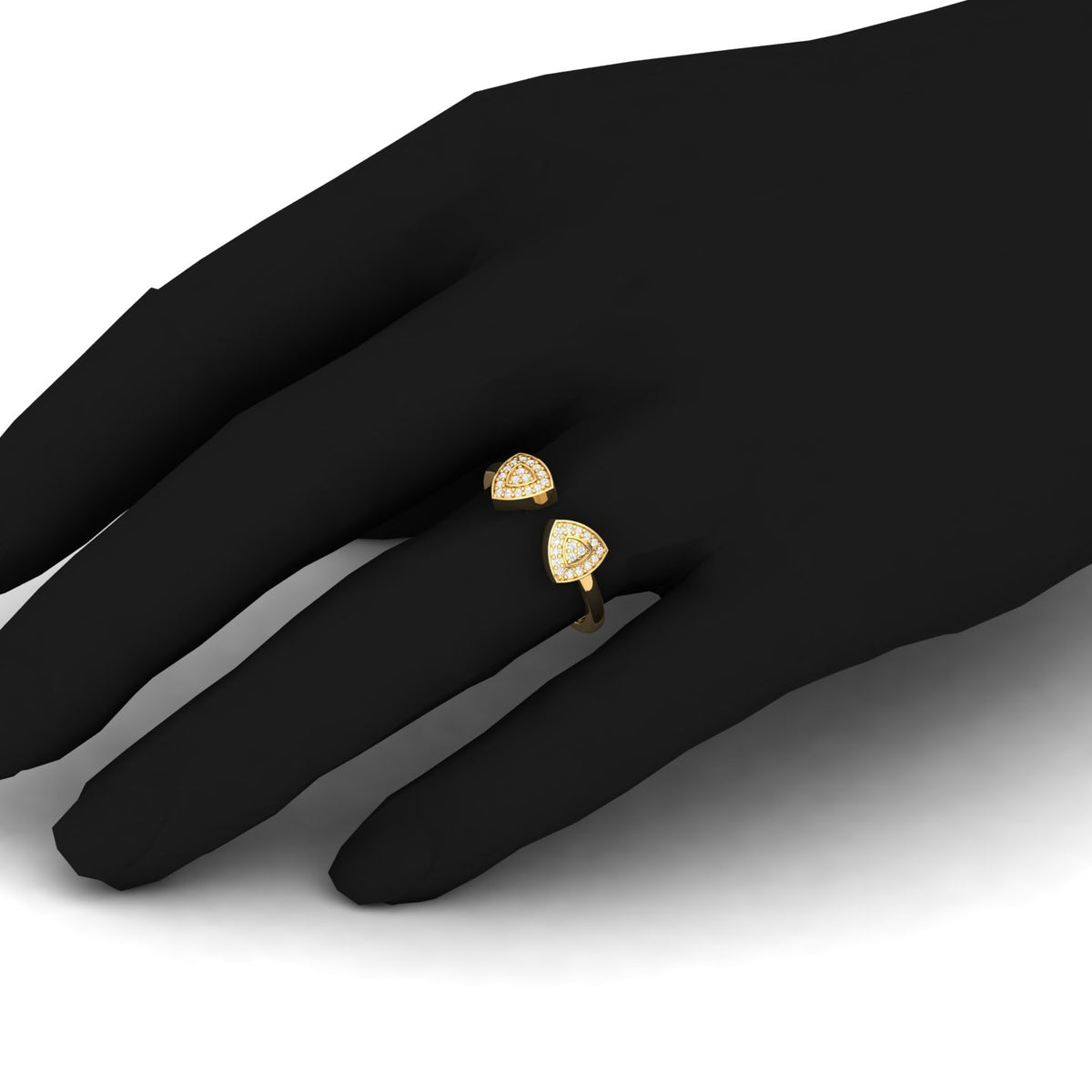 Maurya Troth Open Ring with Round Diamonds