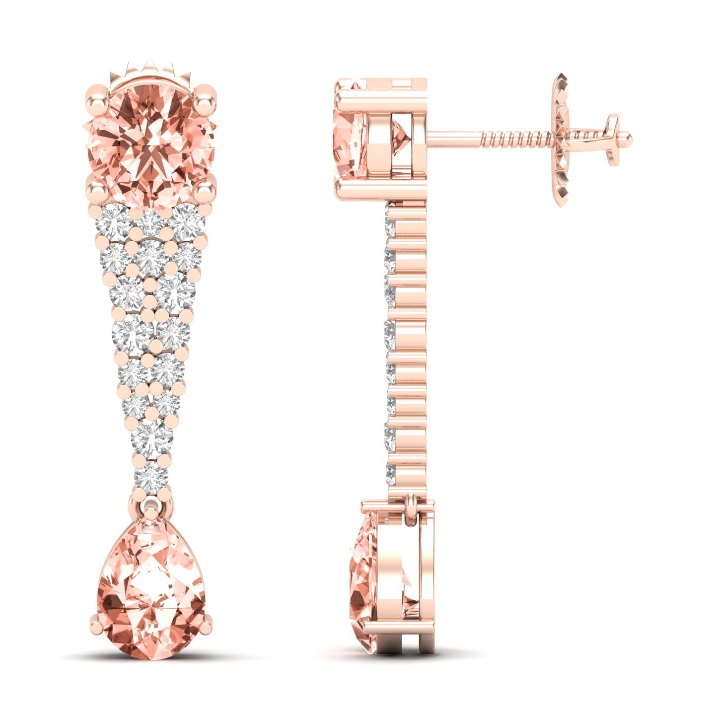 Maurya Royal Ruby Drop Earrings with Diamonds