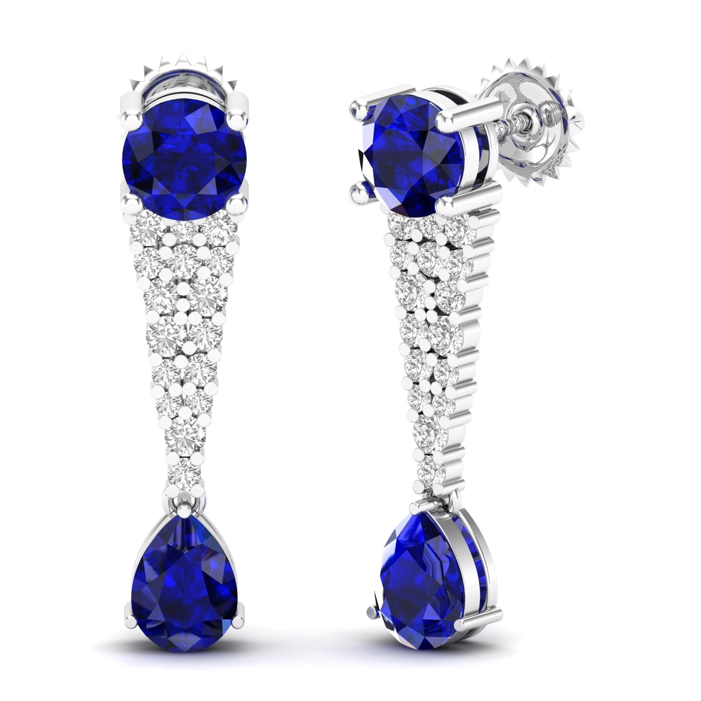 Maurya Royal Ruby Drop Earrings with Diamonds