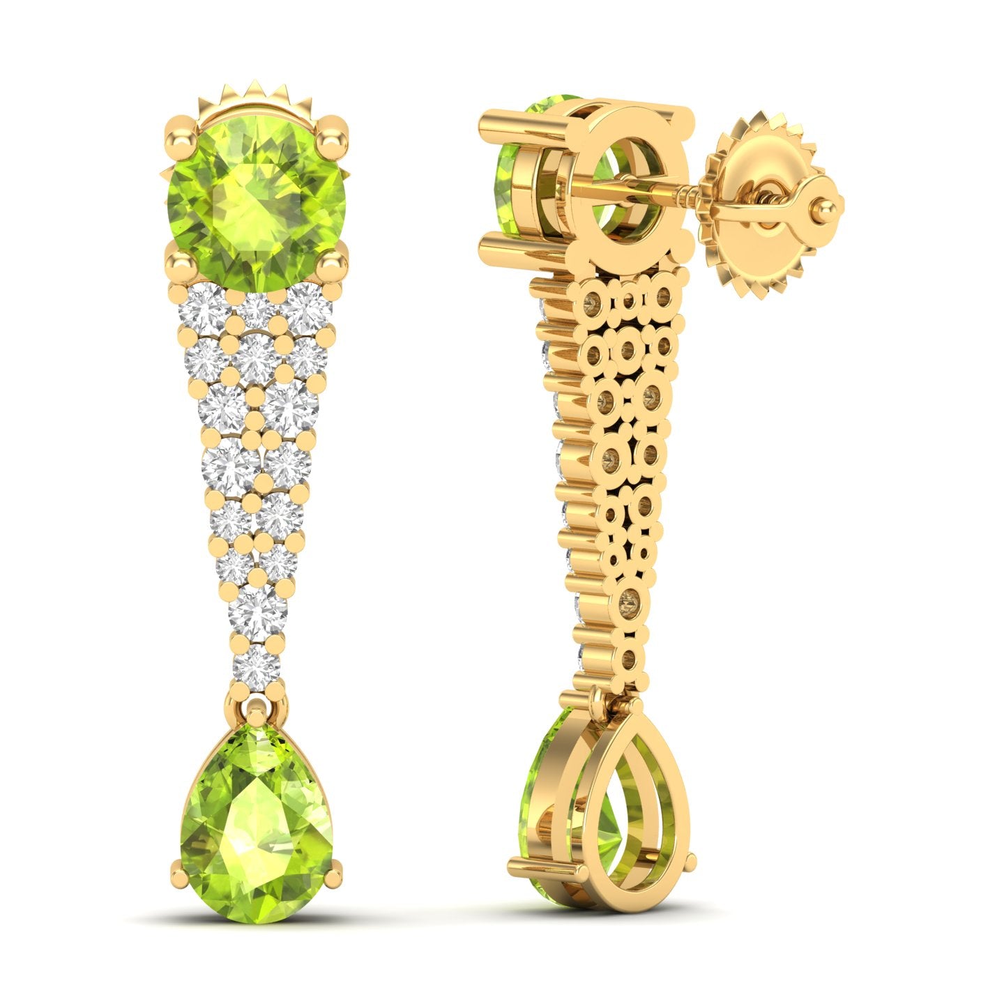 Maurya Royal Ruby Drop Earrings with Diamonds