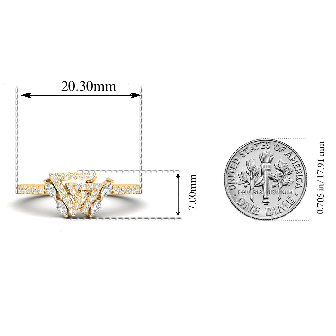 Maurya Marquise Diamond Tercet Promise Ring