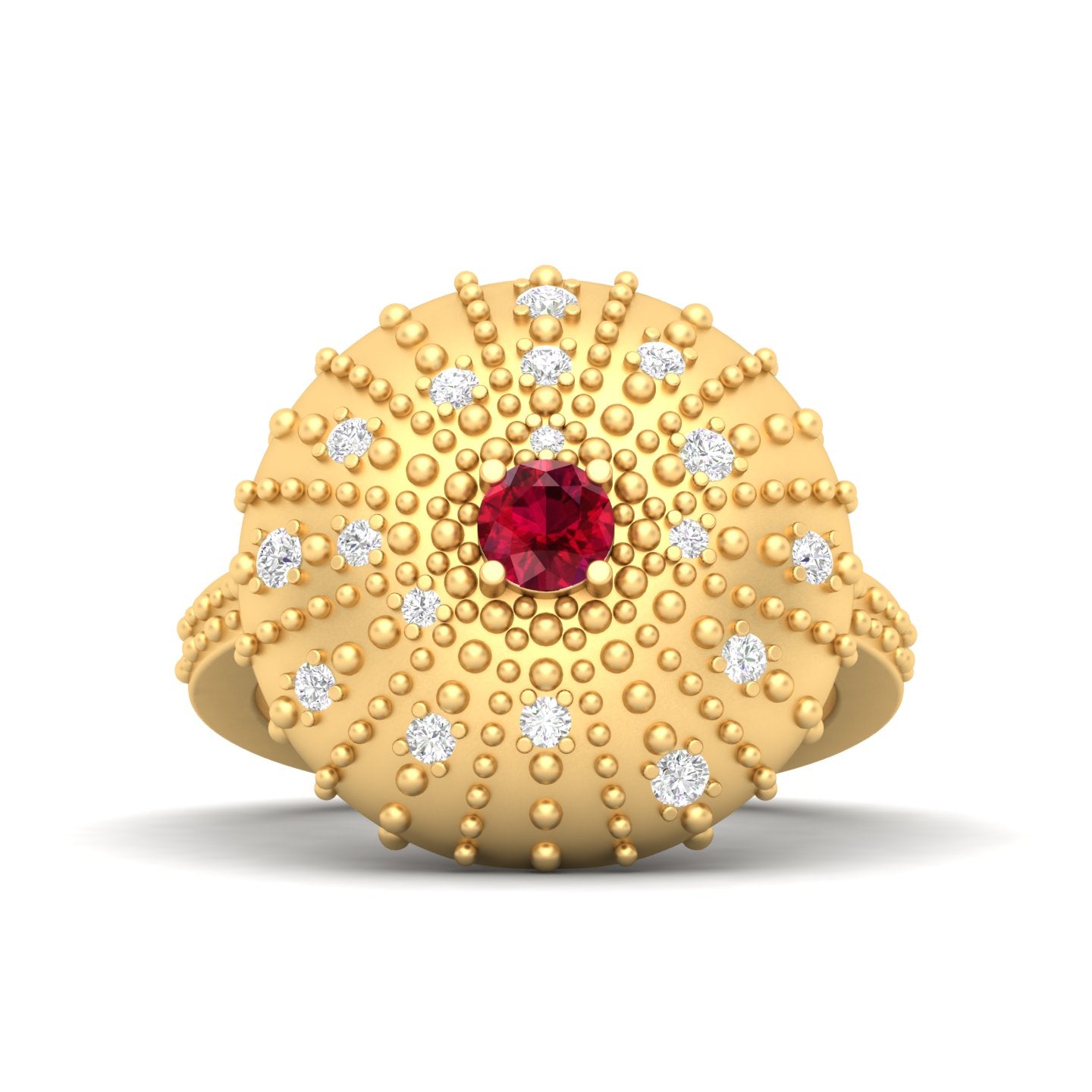 Maurya Desert London Blue Topaz Cocktail Ring with Scattered Diamonds