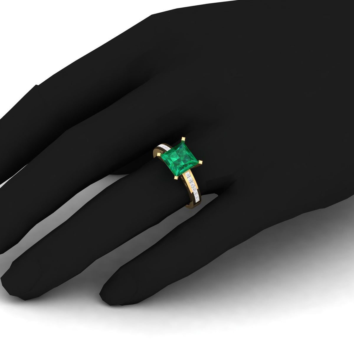 Maurya Prong Set Morganite and Channel-Set Diamond Simplicity Engagement Ring