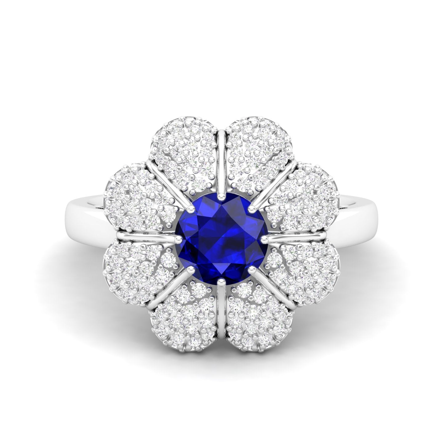 Maurya Solitaire Tanzanite Liliana Floral Cocktail Ring