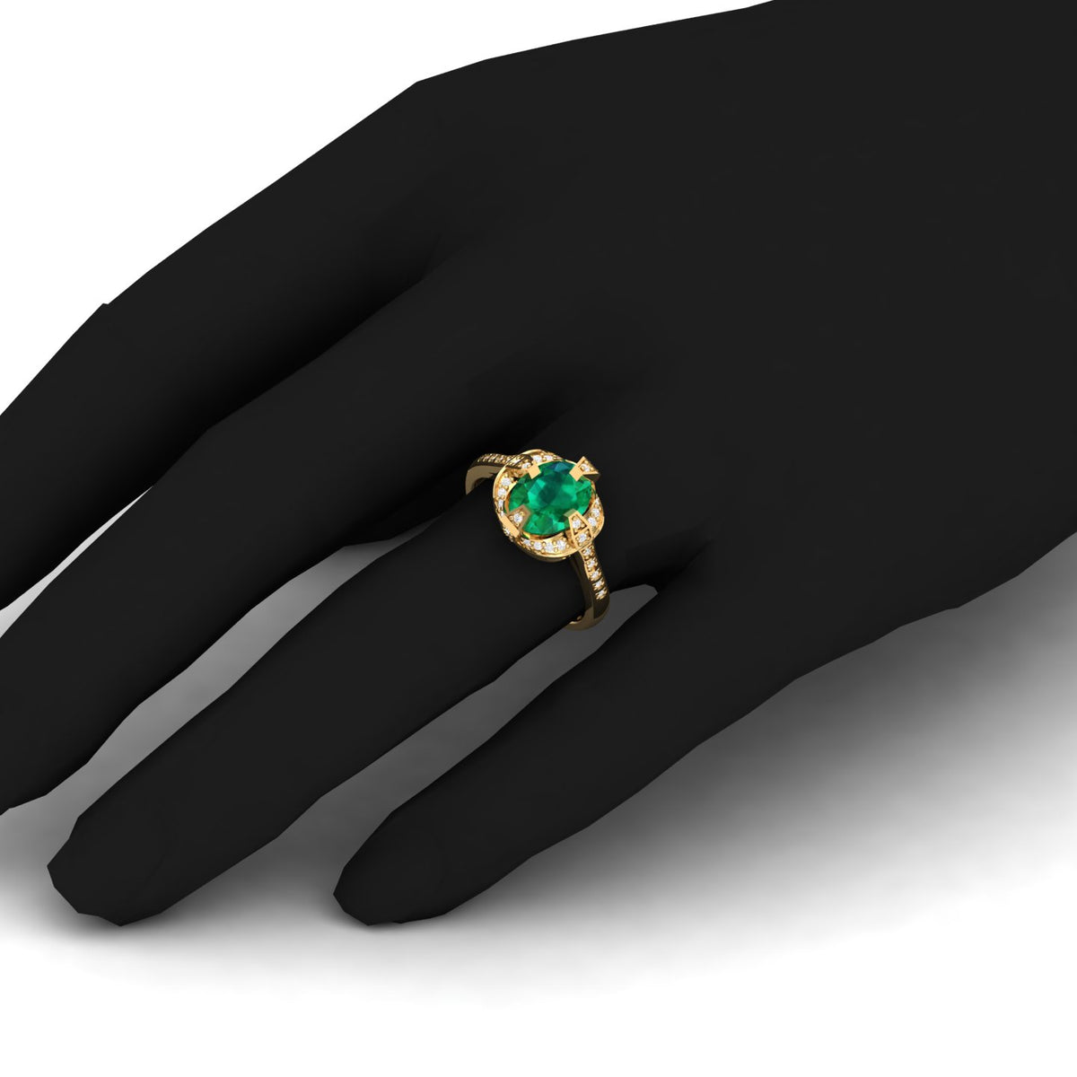 Maurya Prong Set Amethyst Hidden Gem Engagement Ring with Accent Diamonds