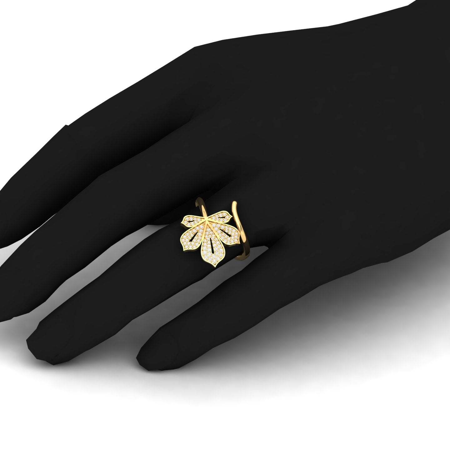 Maurya Maple Ring with Round Diamond Accents