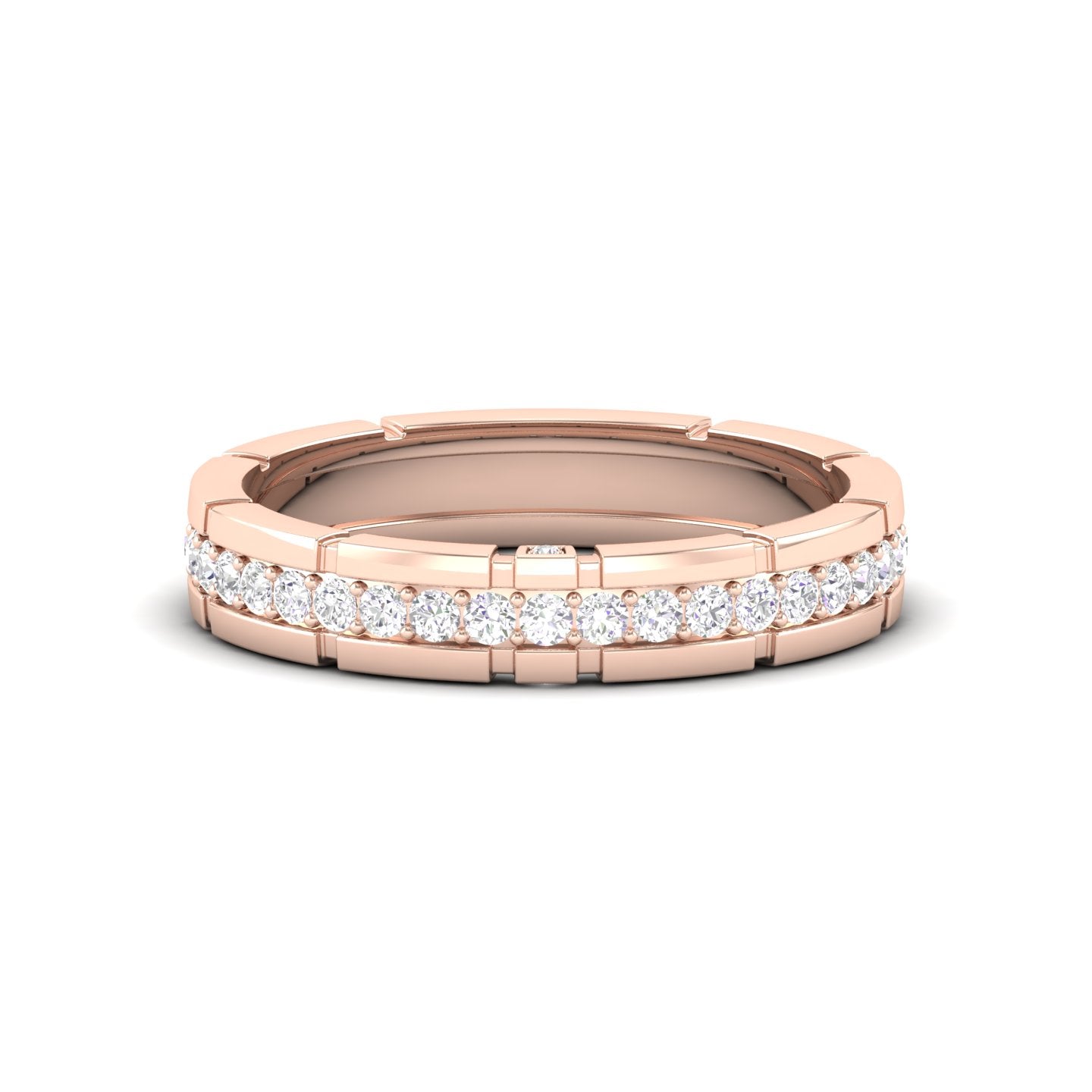 Maurya Single Row Diamond Stackable Richie Rich Wedding Band