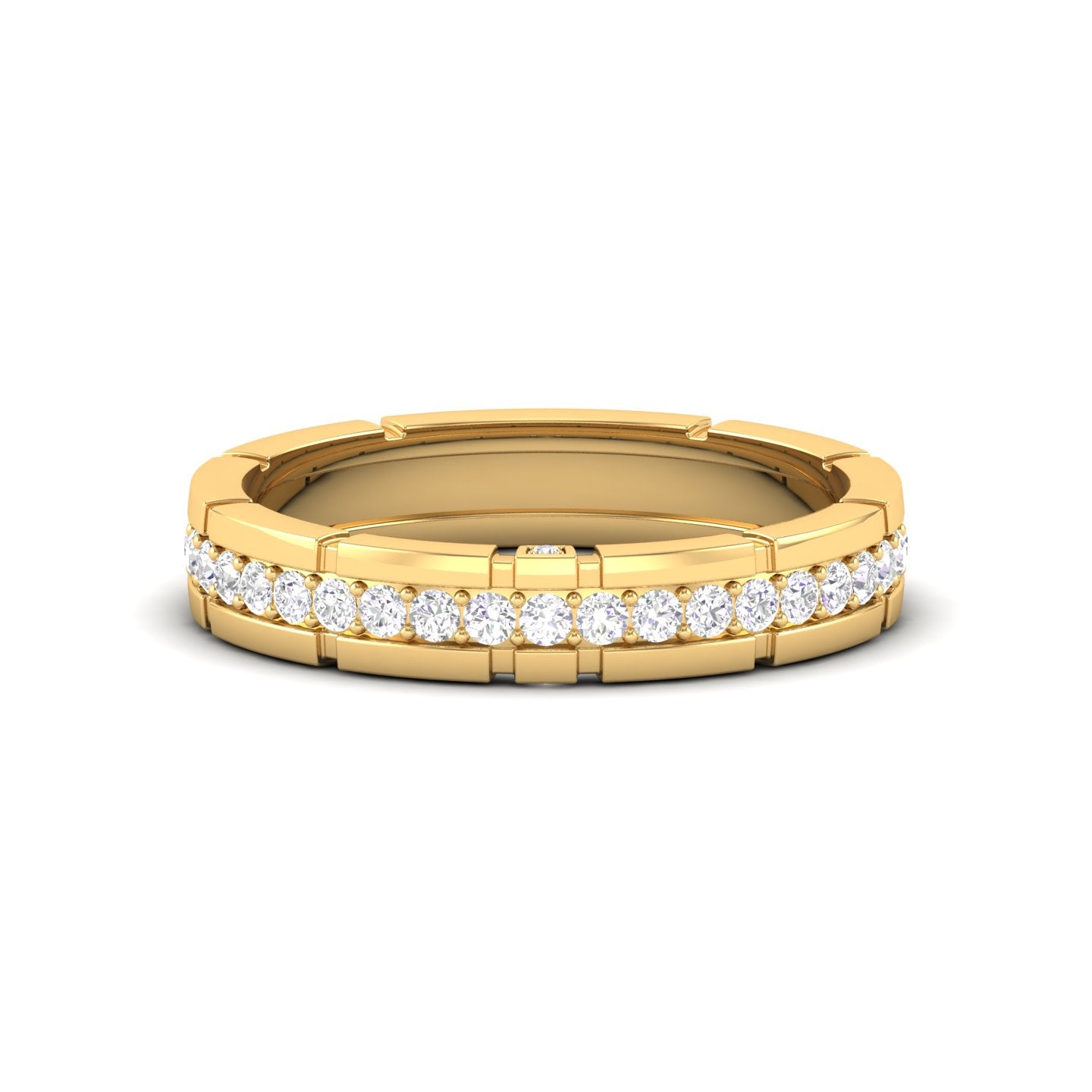 Maurya Single Row Diamond Stackable Richie Rich Wedding Band