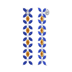 Maurya Remo Dangle Earrings with Topaz and Citrine