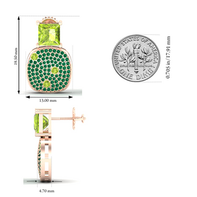 Maurya Squash Emerald Push Back Earrings