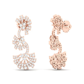 Maurya Tender Push Back Earrings with Diamonds