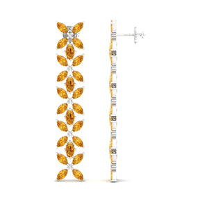 Maurya Remo Dangle Earrings with Topaz and Citrine